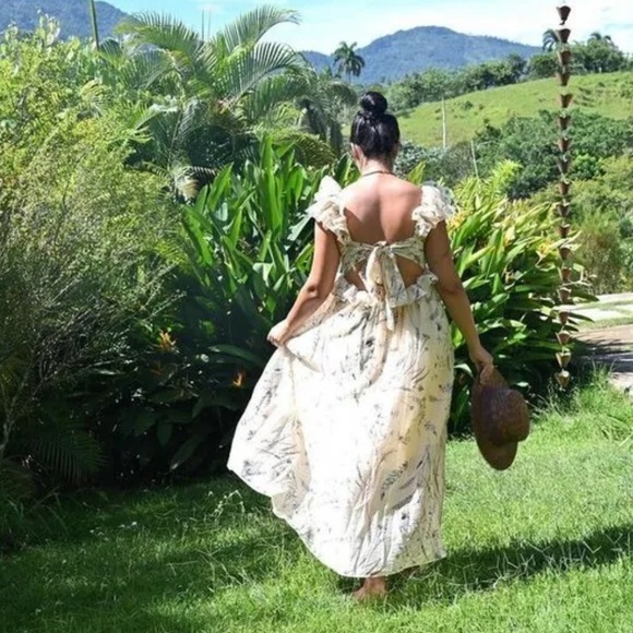 H&M Lyocell-blend flounced dress-worn once - Picture 13 of 13